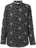 Saint Laurent Star Print Shirt, Size: 39, Black, Viscose