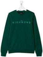 John Richmond Junior Printed 'there Is No Planet B' Sweatshirt - Green
