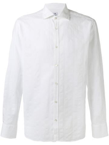 Danolis Spread Collar Shirt, Men's, Size: 41, White, Cotton