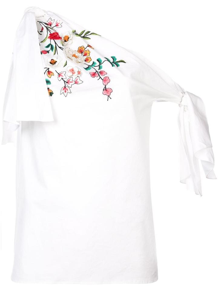 Carolina Herrera Floral Embellished Blouse - White