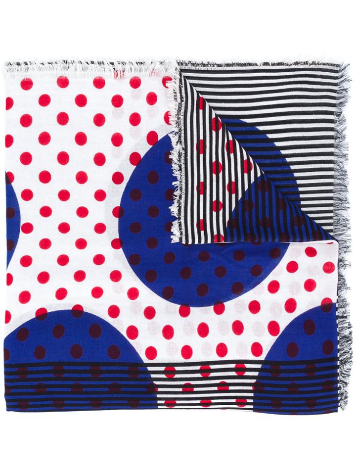 Burberry Dot And Stripe Scarf - Multicolour