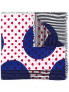 Burberry Dot And Stripe Scarf - Multicolour