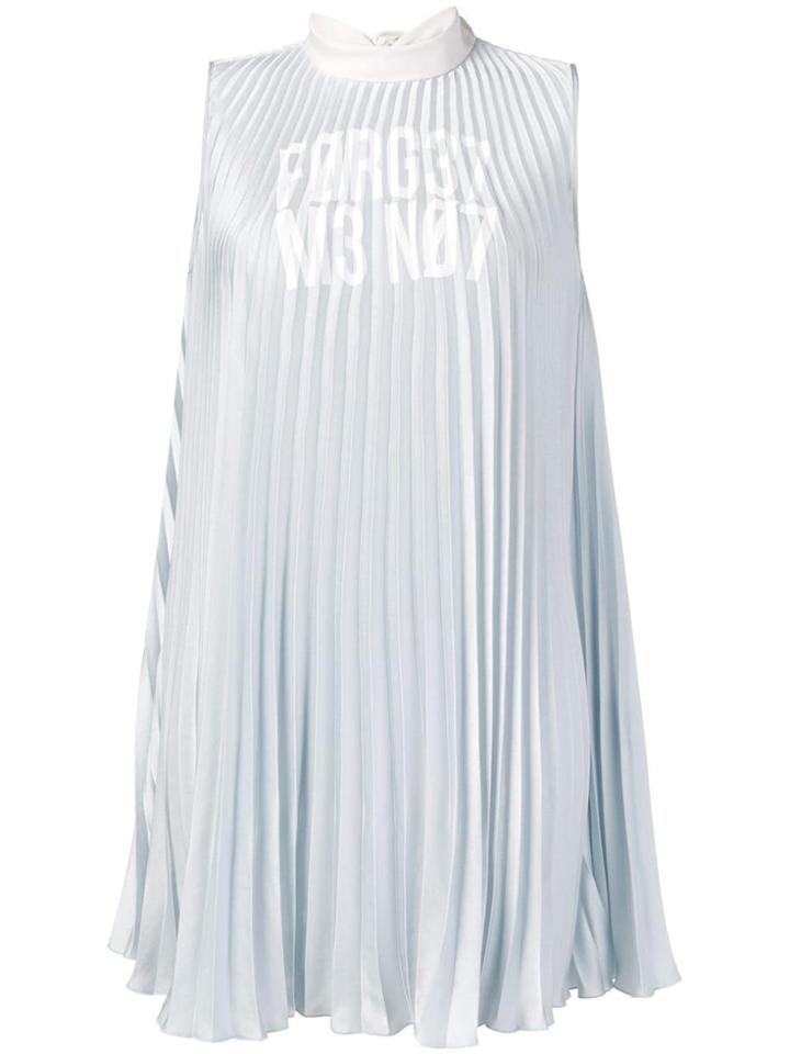 Red Valentino Forget Me Not Pleated Mini Dress - Blue