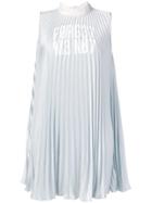 Red Valentino Forget Me Not Pleated Mini Dress - Blue
