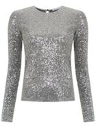 Nk Sequinned Knit Blouse - Grey