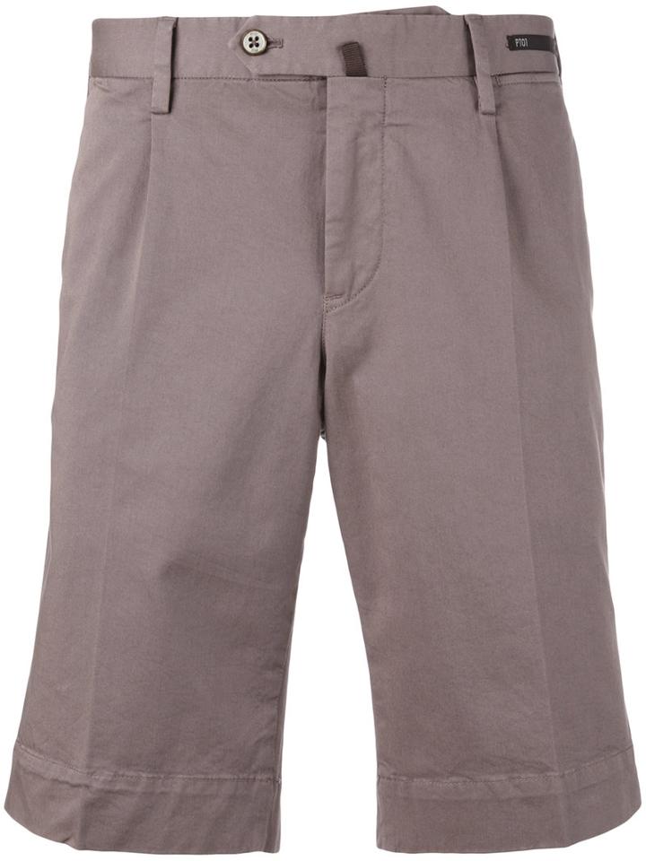 Pt01 - Bermuda Shorts - Men - Cotton/spandex/elastane - 58, Brown, Cotton/spandex/elastane