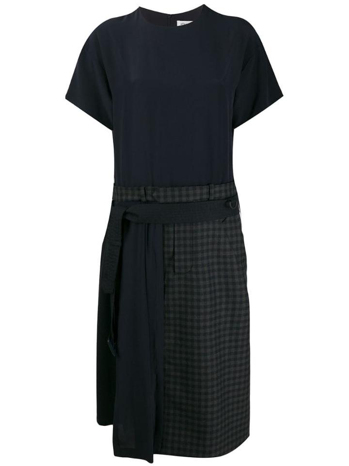 Maison Margiela Re-worked Check Dress - Blue