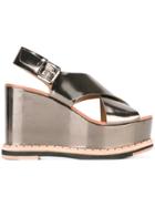 Flamingos Trendy Platform Sandals - Metallic