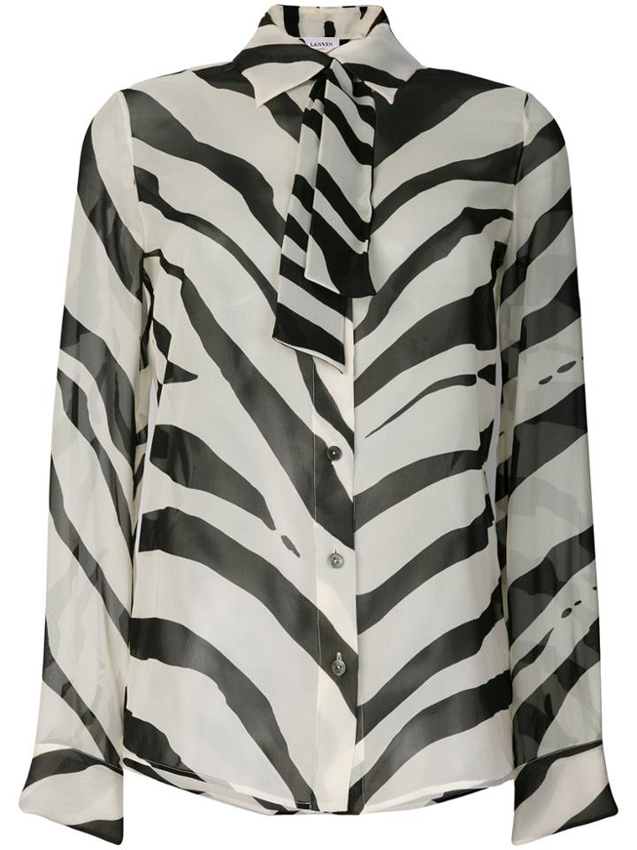 Lanvin Zebra Print Shirt - Black