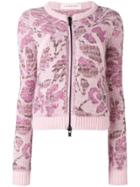 A.f.vandevorst Abstract Pattern Cardigan - Pink & Purple