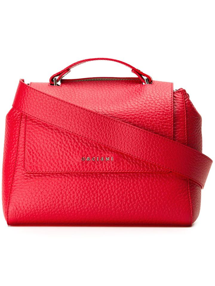Orciani Flap Shoulder Bag, Women's, Red, Leather