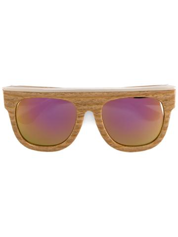 Dax Gabler 'n&deg;02' Wood-effect Sunglasses - Brown