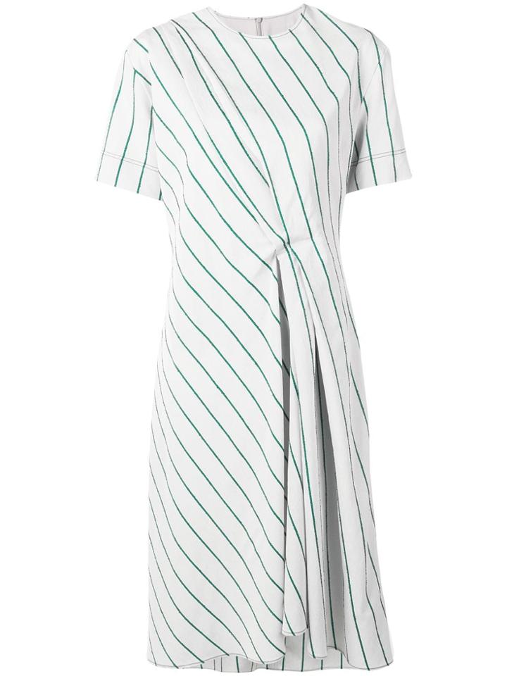 Cédric Charlier Striped Short-sleeve Dress - Grey