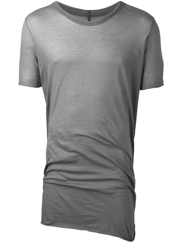 Rick Owens Long Length T-shirt, Men's, Size: Small, Green, Cotton