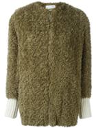 Isabel Marant Étoile 'abril' Faux Fur Jacket, Women's, Size: 36, Nude/neutrals, Cotton/polyester/wool/alpaca