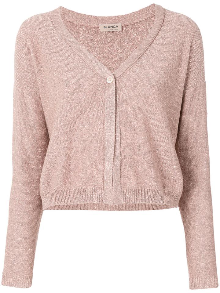 Blanca V-neck Cardigan - Pink & Purple