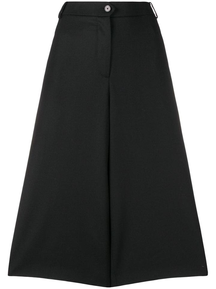 Antonio Marras Cropped Wide Leg Trousers - Black