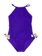 Missoni Kids Bow Detail Swimsuit, Girl's, Size: 8 Yrs, Pink/purple