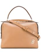 Bally - Logo Plaque Satchel - Women - Leather - One Size, Brown, Leather