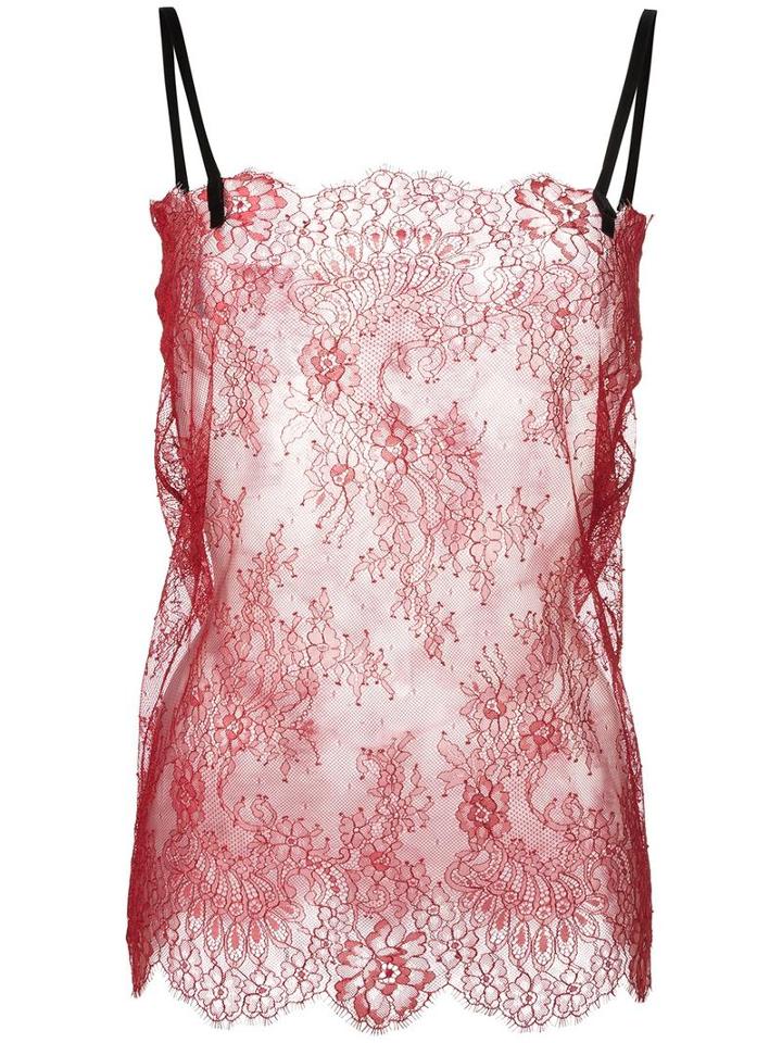 Philosophy Di Lorenzo Serafini Lace Cami Top, Women's, Size: 40, Red, Polyamide