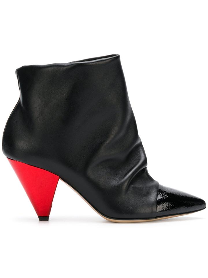 Marc Ellis Pointed Geometric Boots - Black