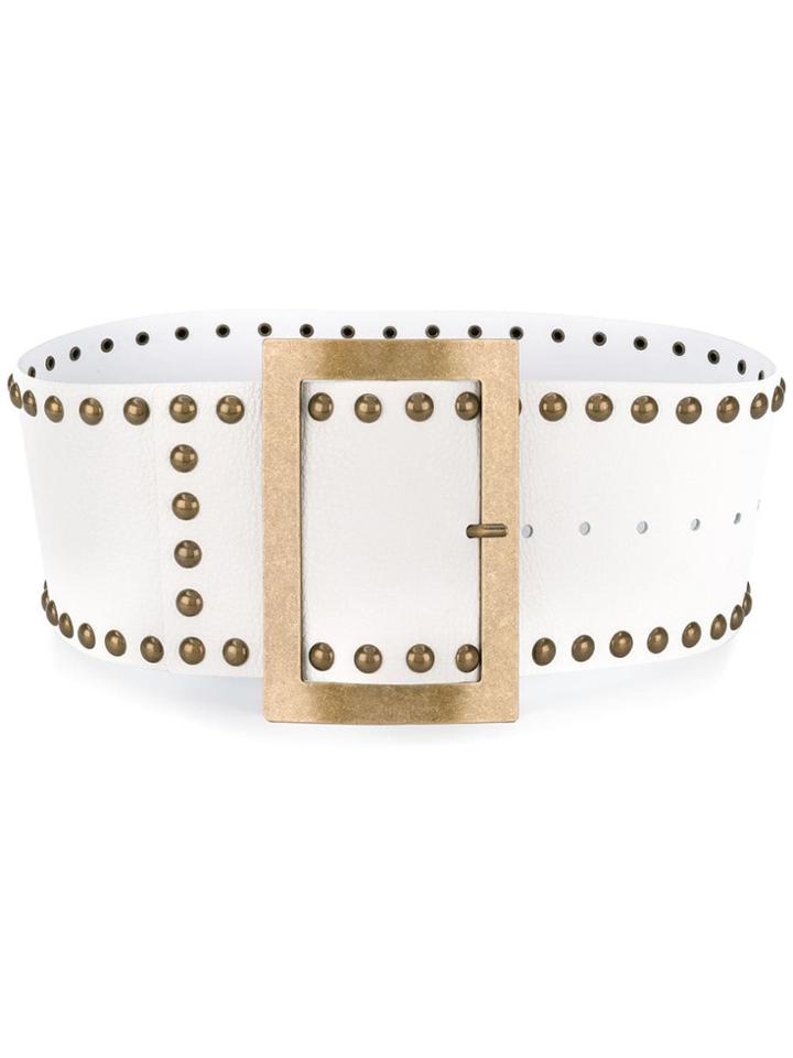 Philosophy Di Lorenzo Serafini Studded Large Belt - White