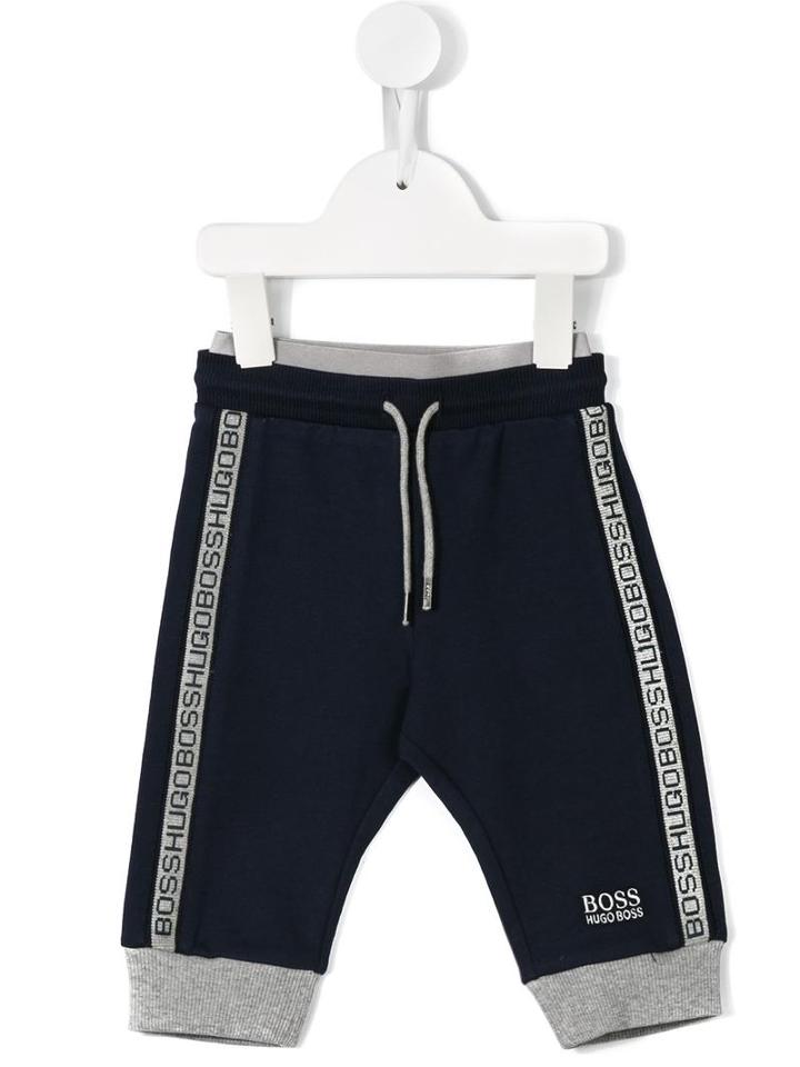 Boss Kids - Logo Stripe Track Pants - Kids - Cotton/spandex/elastane - 24 Mth, Blue