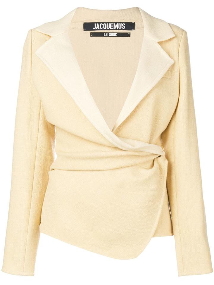 Jacquemus Tailored Wrap Front Jacket - Yellow & Orange