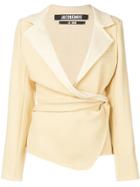 Jacquemus Tailored Wrap Front Jacket - Yellow & Orange