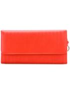Zanellato Embossed Fold-over Clutch, Women's, Red, Leather