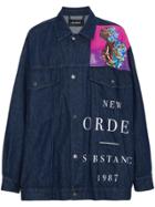 Raf Simons New Order Denim Jacket - Blue