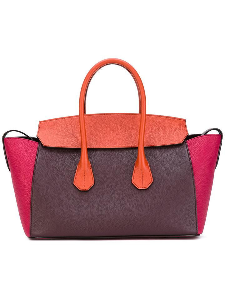 Bally - Colour Block Tote - Women - Calf Leather - One Size, Brown, Calf Leather