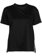 Sacai Pleated Panel T-shirt - Black