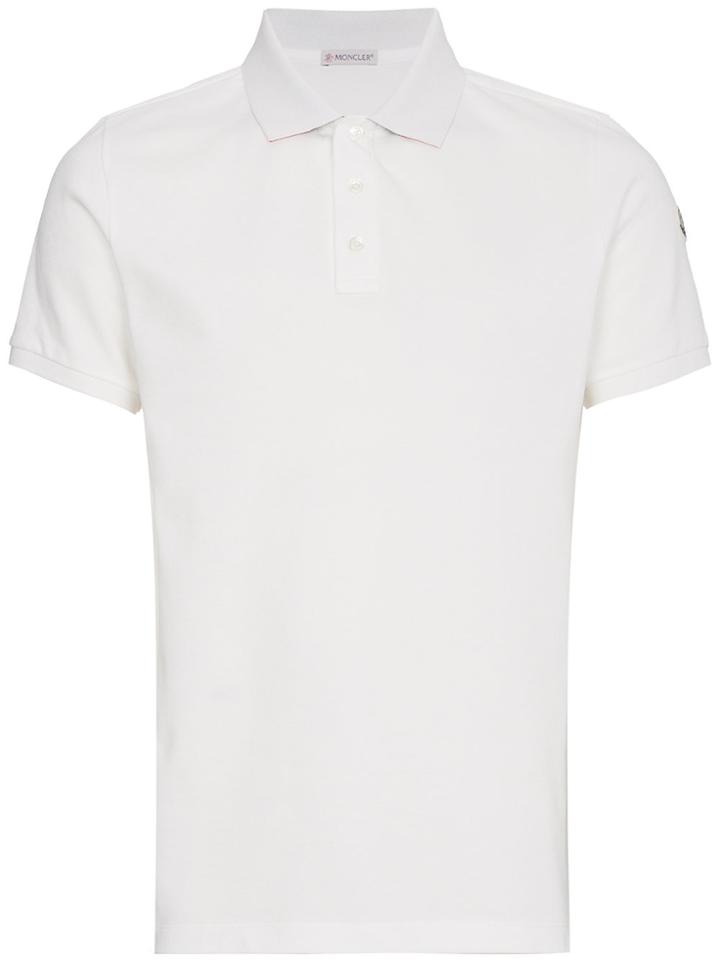 Moncler Knitted Polo Shirt - White