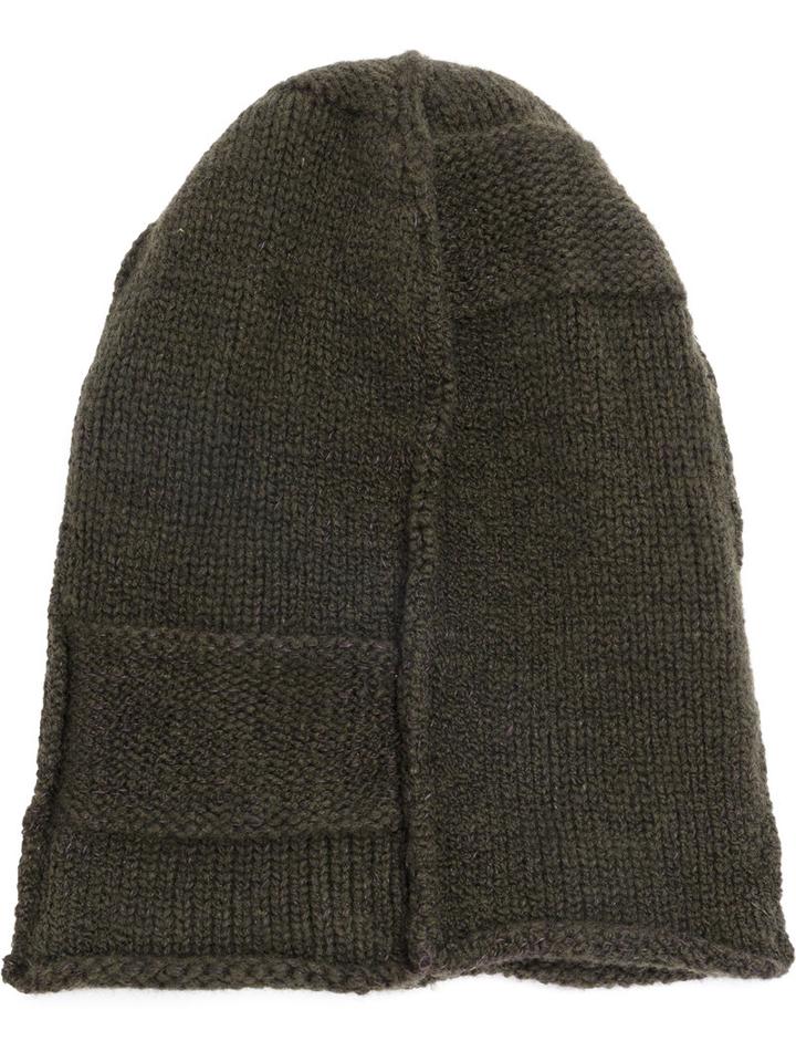 Masnada - Classic Beanie - Men - Linen/flax/cashmere/wool - One Size, Green, Linen/flax/cashmere/wool