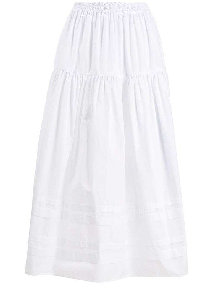 Cecilie Bahnsen Eiko Tiered Long Skirt - White