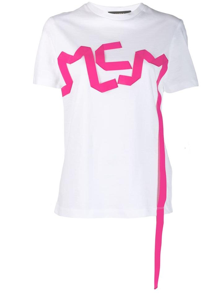 Mcm Logo Ribbon T-shirt - White