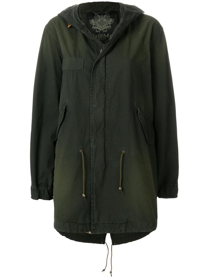 Mr & Mrs Italy Printed Back Parka Jacket - Green