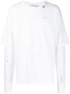 Off-white Diagonal Print Long-sleeved T-shirt