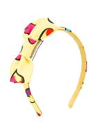 Moschino Kids - Bow Detail Hairband - Kids - Cotton - One Size, Yellow/orange