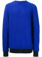 Sacai Textured Sweater, Men's, Size: 3, Blue, Cashmere/wool