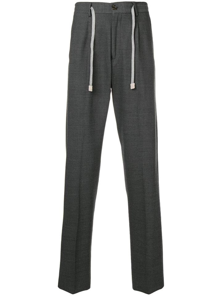 Eleventy Straight-leg Track Pants - Grey