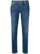 Dondup Cropped Slim Fit Jeans - Blue