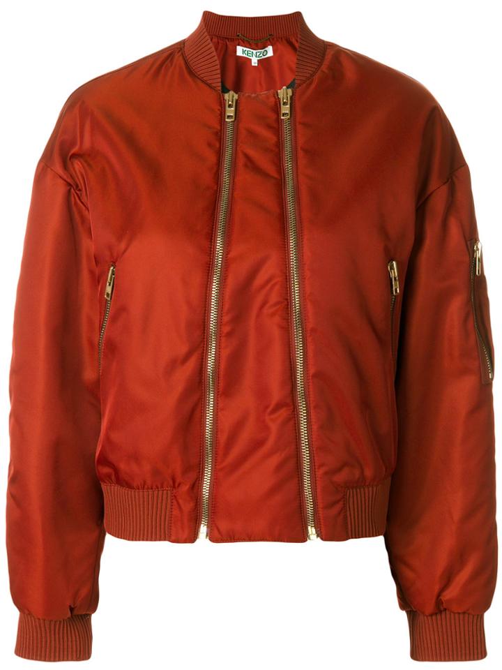 Kenzo Two Zip Bomber Jacket - Yellow & Orange
