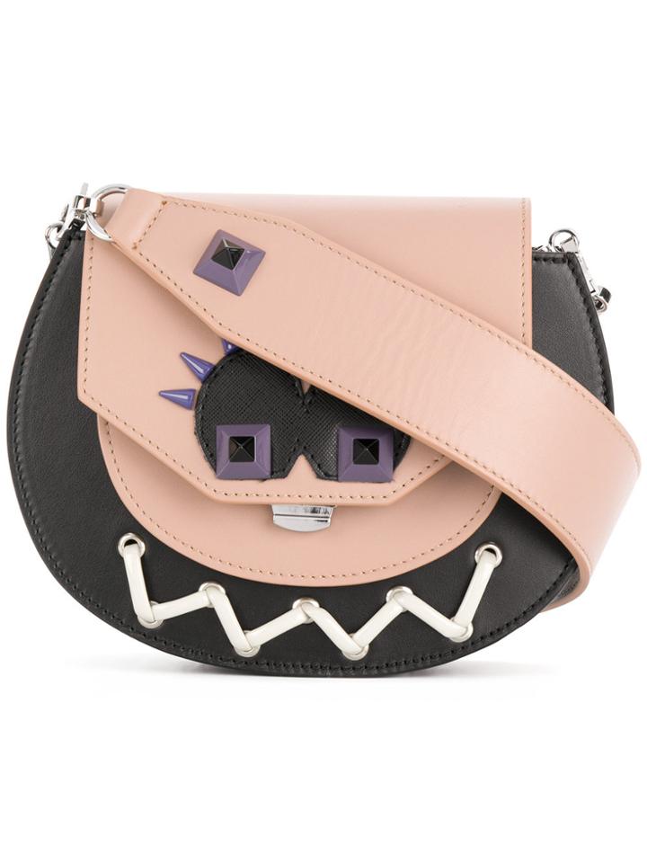 Salar Mary Monster Shoulder Bag - Pink & Purple