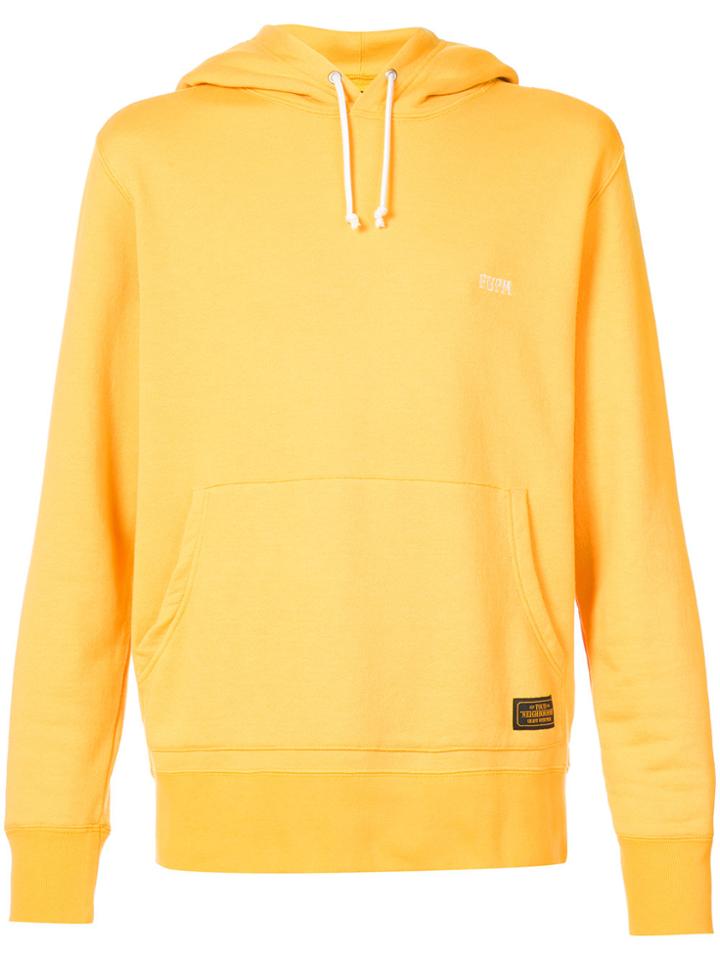 Neighborhood Back Embroidered Hoodie - Yellow & Orange