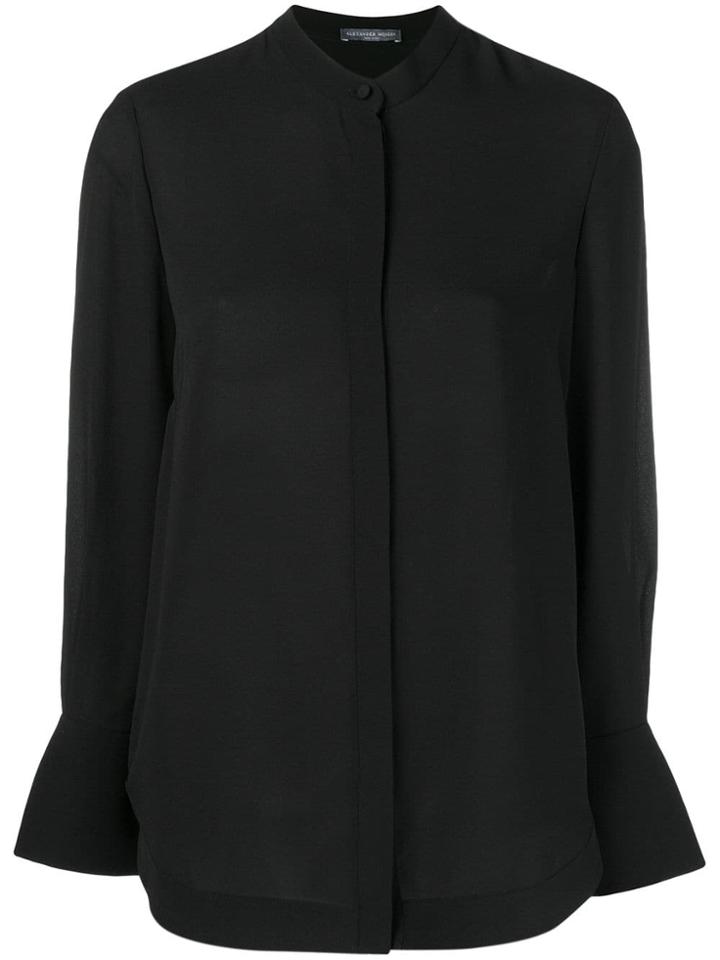 Alexander Mcqueen Mandarin Collar Shirt - Black