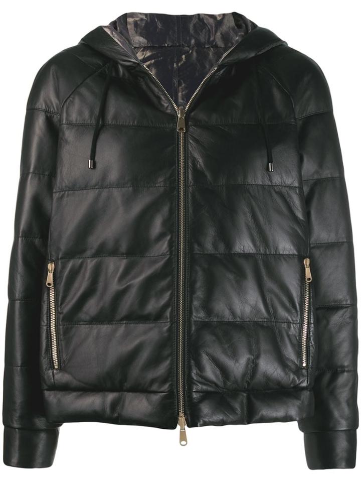 Brunello Cucinelli Hooded Padded Jacket - Black