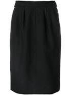 Yves Saint Laurent Vintage High-waisted Tulip Skirt - Black