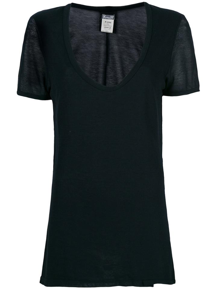 Kristensen Du Nord Deep U-neck T-shirt - Blue